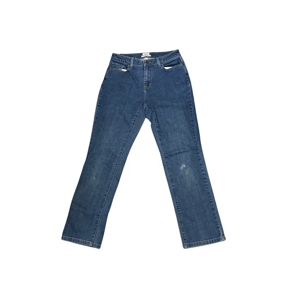 LL Bean Jeans Women’s 8 Blue Denim Clasic Fit Pockets Cotton Blend - Picture 2 of 7